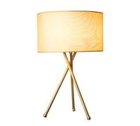 Creative Simple Copper Fabric Desk Lamp - Amen Style for Bedroom, Study, TV Wall & Office