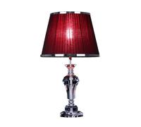 Creative Simple Crystal Fabric Desk Lamp for Modern Warm Bedroom, Bedside, Study Room Decoration, Living Room, Office, Villa, B&B, Hotel Guest Room, and Restaurant