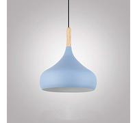 Creative Simple Personality E27 Nordic Style PH5 Chandelier Danish Simple Modern Aluminum Chandelier Bedroom Restaurant Bar Cafe Lounge Heavy Duty Chain Fixing Lights (7Color) (Color : Blue)