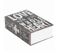 Creative Simulation Book Safe Box Deluxe Storage with Combination Lock for Home Office School Dormitory Personal Space (Love),Safes/Safe Deposit Boxes
