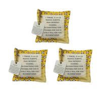 Creative Small Fabric Bag Feature Crosses Design and Inspirational Blessing Phrases for Homes Decors and Religious Activities Small Decorative Fabric Bag for Spiritual Event Embodying Hope