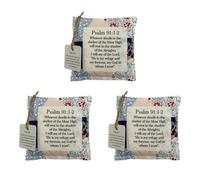 Creative Small Fabric Bag Feature Crosses Design and Inspirational Blessing Phrases for Homes Decors and Religious Activities Small Decorative Fabric Bag for Spiritual Event Embodying Hope