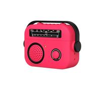 Creative Smooth Matt Surface Ultra Thin Vintage Mini Radio Case for AirPods Pro 3，Soft TPU Silicone Radio Wireless Charging AirPods Pro 3 Cover Earbud Protective Protector -Rose