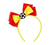 Creative Soccer Bowknot Shape Hairband Women Sports Event Cheer Headband For Photography Soccer Game Cheer Hairband