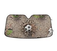 Creative Soccer Car Sun Shade Windshield Front Windshield Sun Shade Keep Vehicle Cool 53×23.5 inch