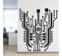 Creative Software Technology Circuit Board wall Sticker Computer Game Studio Office Decoration Sticker Decal