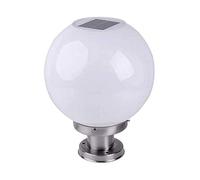 Creative Solar LED Globe Column Light Outdoor Post Light Courtyard Garden Villa Lawn Pillar Lantern, Acrylic Ball Lampshade,IP44 Waterproof Aluminum Material