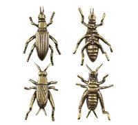 Creative Solid Cricket Copper Ornaments, Fun Antique Made Old Tea Pets, Metal Craft Collections-Double Cricket Fighting,Double Cricket Fighting