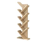 Creative Solid Wood Multi-Layer Bookcase - Modern Floor Standing Bookshelf, Unique Tree Design, Stylish Storage Rack for Home & Office, Durable & Space-Saving Solution