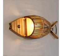 Creative Southeast Asia Theme Restaurant Wall Light Lantern Indoor Bar Cafe Aisle Corridor Decoration Bamboo Fish Art Wall Lamp Sconce E27 Fixture
