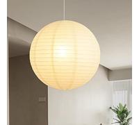 Creative Spherical Paper Pendent Light, Art Paper Ceiling Lamp Chandelier Decorative Paper Ceiling Light for Bedroom, Living Room, Dining Room, 11.9"