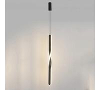 Creative Spiral Pendant Light Modern 20W LED Ceiling Drop Lamp Linear Bedside Lamp, Aluminium Hanging Lights, Nordic Simple Long Strip Suspension Lighting Fixtures