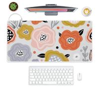 Creative Spring Floral Desk Mat Gaming Mouse Mat with Non-Slip Rubber Base Smooth Face Computer Mouse Pad 80X40 cm Mousemat Desk Decor Accessories Gaming Gifts XXL Mousepad for School Home Office
