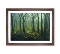 Creative Spring Forest H1022 Framed Print for Living Room Bedroom Home Office Décor, Wall Art Picture Ready to Hang, Walnut A2 Frame (64 x 46 cm)