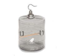 Creative Stainless Steel Bird Cage Portable Round Birdcage with Rolling Stand and Accessories for Parrots Conures Lovebird Parakeets(3.5 UK)