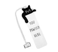 Creative Stainless Steel Cat Bookmark - Metal Book Mark for Book Lovers, Cute Book Gifts for Women, Men, Students, Readers, Animal Page Marker for Reading Enthusiasts