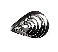 Creative Stainless Steel Petal Cookie Cutters Water Drop Fondant Cutters Tools Convenient