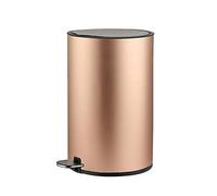 Creative Stainless Steel Trash Can 8L Pedal Bin for Living Room Bedroom Kitchen & Bathroom - Stylish Gold Finish Space-Saving Wastebasket with Lid