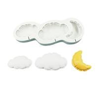 Creative Star Heart Clouds Designs Silicones Molds for Bakings Pastries Chocolate Heats Safes Easy Cleans Chocolate Jellies Molds Silicones