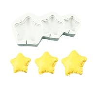 Creative Star Heart Clouds Designs Silicones Molds for Bakings Pastries Chocolate Heats Safes Easy Cleans Foldablese Storage Baking Tool