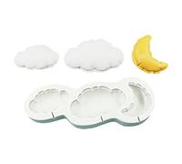 Creative Star Heart Clouds Designs Silicones Molds for Bakings Pastries Chocolate Heats Safes Easy Cleans Family Baking Suite Silicones Molds