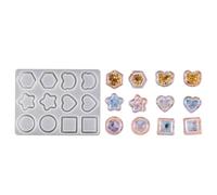 Creative Star Heart Round Hexagon Sturdy Silicone Mold Fashion Accessory for Craft Supplies Sand Effect Easy to Use Silicone Mold