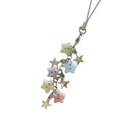Creative Starry Sky Beads Phone Charm with Adjustable Chain & Secure Clasp Bag Key for Women Girls Star Beads Decoration