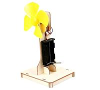 Creative STEM Fan Assembly Set: Build & Learn Basic Engineering Principles with Wooden Science Toy Ages 5+ Home School Science Project Set