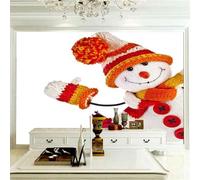 Creative Stereo Snowman Art Personalised 3D Wallpaper Luxury Home Dining Decor Paste Sofa Living Room The Wall for Bedroom Mural-150cm×105cm