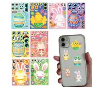 Creative Sticker Faces, Party Sticker Set, 8 Sheet DIY Face Stickers with Fun, Adhesive Paper Pack, Funny Expression Cartoon Design, Kids Classroom Home Activity Use