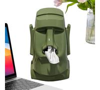 Creative Stone Statue Tissue Box - Holder With Headphone & Glasses Stand, Smooth Spring Pull | Decorative Desk, Living Room, Bedroom Organizer