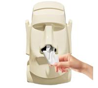 Creative Stone Statue Tissue Box - Holder With Headphone & Glasses Stand, Smooth Spring Pull | Decorative Desk, Living Room, Bedroom Organizer