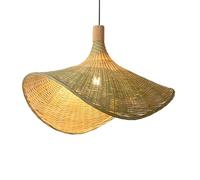 Creative Straw Hat Hanging Lamp Rural Beach Outdoor Pendant Lamp Kit Personalized Teahouse Cafe Bar Club Hanging Chandelier Tropical Woven Lantern Lampshade
