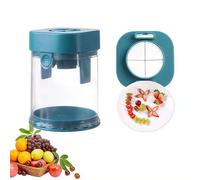 Creative Strawberry & Fruit Slicer Cup,Creative Strawberry & Grape Slicer,Quickly Making Fruit Vegetable Salad,Strawberries Cutter Kitchen Gadgets Speed Cutters for Banana Grape Egg (Green)