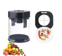 Creative Strawberry & Fruit Slicer Cup,Creative Strawberry & Grape Slicer,Quickly Making Fruit Vegetable Salad,Strawberries Cutter Kitchen Gadgets Speed Cutters for Banana Grape Egg (Black)