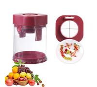 Creative Strawberry & Fruit Slicer Cup,Creative Strawberry & Grape Slicer,Quickly Making Fruit Vegetable Salad,Strawberries Cutter Kitchen Gadgets Speed Cutters for Banana Grape Egg (Red)