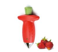 Creative Strawberry Huller, Stainless Stem and Leaf Remover, Multi Function Fruit Corers Tool Suitable for Baking and Jam Making Kitchen Gadgets, Effortlessly Removes Core, Leaf, and Hull (1Pcs Red)