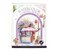 Creative Stress Relief Kit, Watercolour Painting Book for Adults, Watercolour Coloring Book, DIY 3-Fold Watercolour Pad for Beginners and Enthusiasts, Relax and Adjust Your Mood