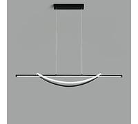 Creative Strip Dining Room Decorative Hanging Lights, Metal Linear Long Pendant Lamp, Black Living Room Atmosphere Light, Simple Iron Kitchen Island Chandeliers Above Sink