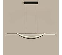 Creative Strip Dining Room Decorative Hanging Lights, Metal Linear Long Pendant Lamp, Black Living Room Atmosphere Light, Simple Iron Kitchen Island Chandeliers Above Sink