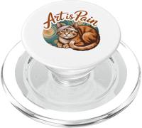 Creative Struggle Ginger Tabby Bandaged Head Cat Humor PopSockets PopGrip for MagSafe