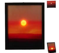 Creative Sunset Hand Pulled Night Light， Hand Pulled Wall Light That Moves with The Sun for Bedroom Living Room Decor (Sunset Night Light)