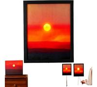 Creative Sunset Hand Pulled Night Light, Movable Sunrise to Sunsets Scenery Wall Lamp, Hand Pulled Wall Light That Moves with The Sun, for Bedroom Living Room Home Decor (1 PCS)