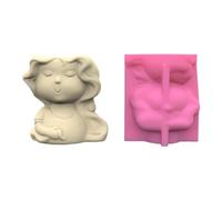Creative Sweetheart Girl Planter Vase Mold Flexible Silicone Mold for Gypsum and Concrete Ornament Concrete Molds