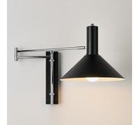 Creative Swing Arm Wall Lamp,Nordic Style Metal Wall Light with Telescopic Arm,Angle Adjustable Wall Mounted Lamp for Bedroom Living Room Study Room Dining Room Stairs Porch Hallway(Dark)