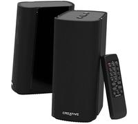 CREATIVE T100 2.0 Compact Hi-Fi Desktop Speakers, up to 80W Peak Power with Bluetooth 5.0, Optical-in, AUX-in, Wide Soundstage and Audio Clarity with Bass Control for Computers and Laptops (Black)