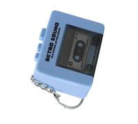 Creative Tape Recorder Keychain Miniature Cassette Player Style with 3 Preloaded Songs and Functional Keychain