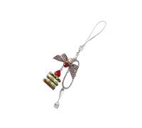 Creative Taro Cream Napoleon Phone Keychain Beads Accessories Gift Idea Mixed Material Phone Charm for Women
