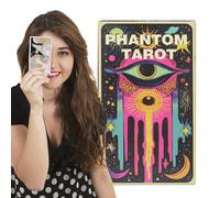 Creative Tarot Deck - Beginner Dark Cards, 78 Sheets Fortune Set with Holder, Glossy Paper Pack with Balance, Organizer Functional Style, Playing Cards for Family, Gathering, Adults