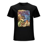Creative The Secret of Monkey Island Men's T-Shirt Black Tee Black